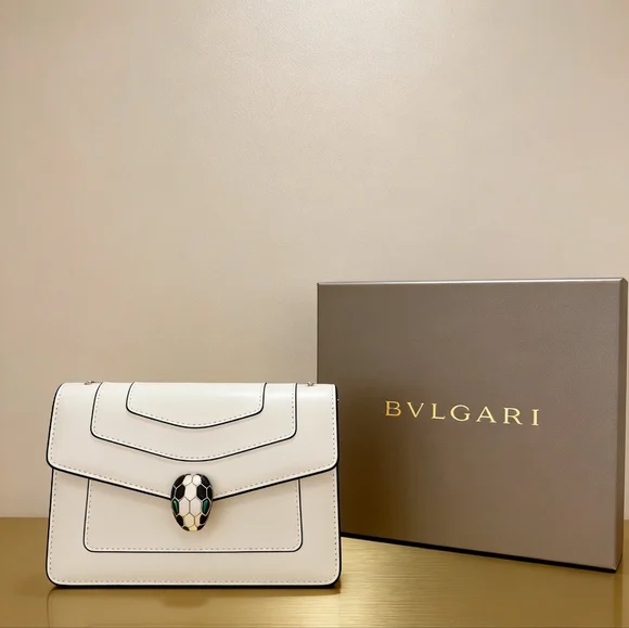 BVLGARI Serpenti Forever Medium Bag White - Picture 6 of 6